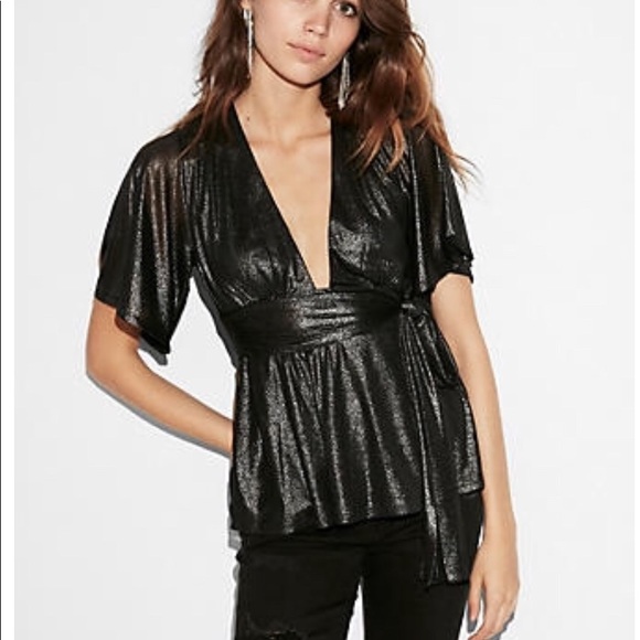 Express Tops - SALE! Express Metallic Woven Top, sz M!